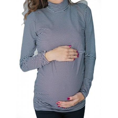 Гольф для вагітних з секретом для годування Вузька полоска